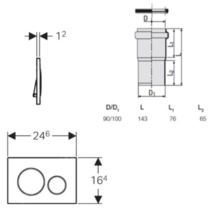 Pack WC Bati-support Geberit UP720 extra-plat + WC Swiss Aqua Technologies sans bride + abattant slim