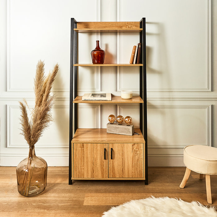 Buffet Bibliotheque Bois Et Metal