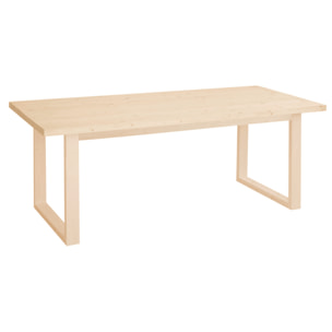 Mesa de comedor de madera maciza en tono natural de varias medidas