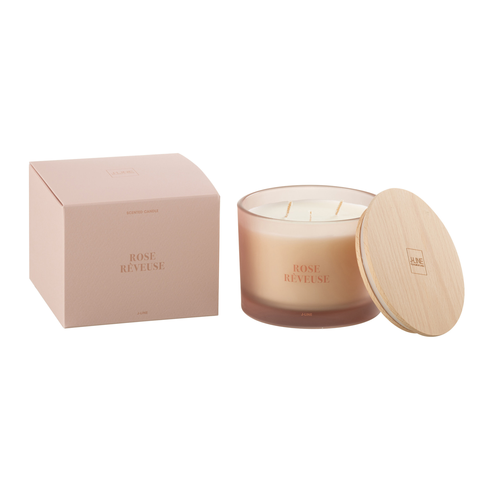 J-Line bougie parfumée Accords Essentiels - Rose Rêveuse - rose - 28H