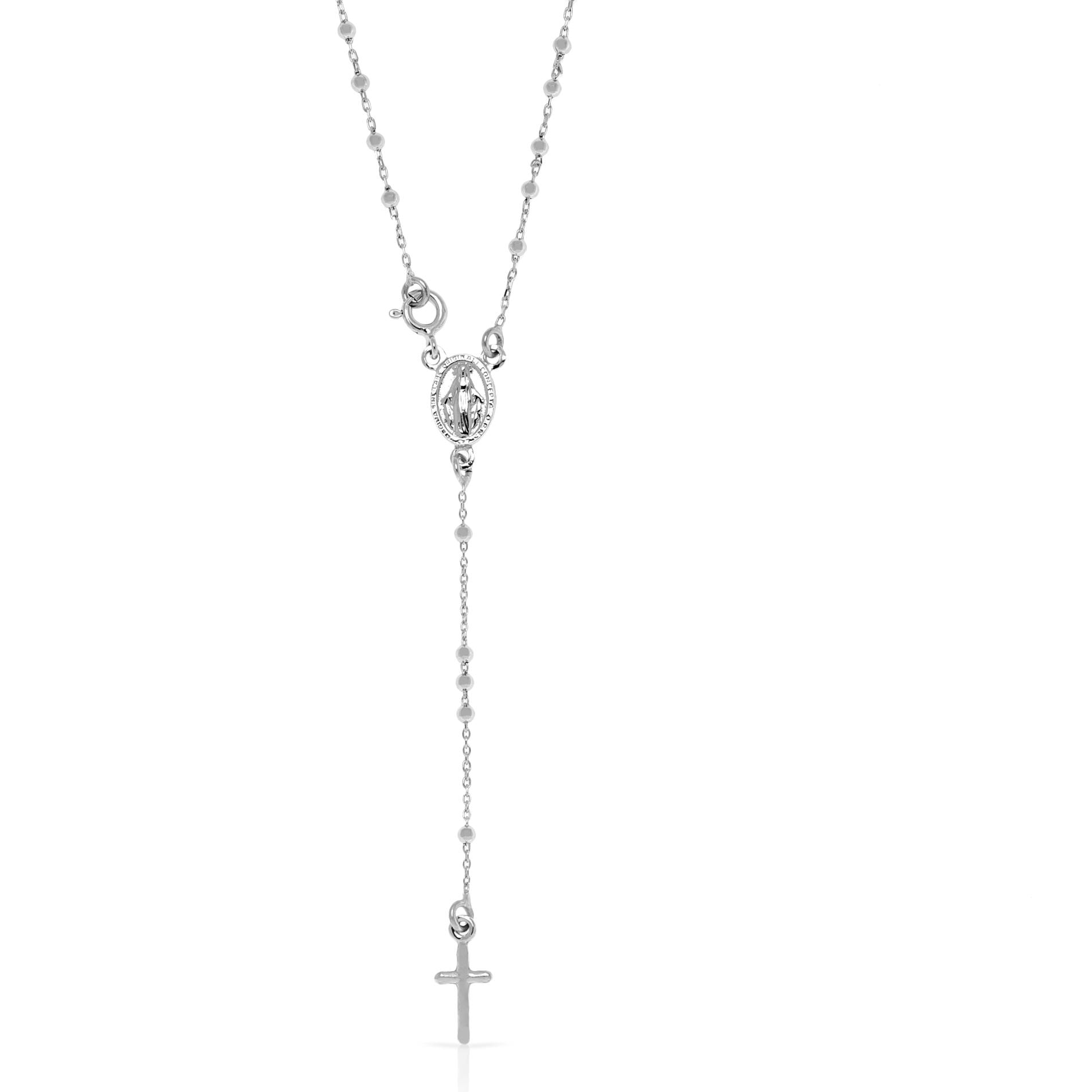 Collana Rosario in Argento 925 con grani in argento