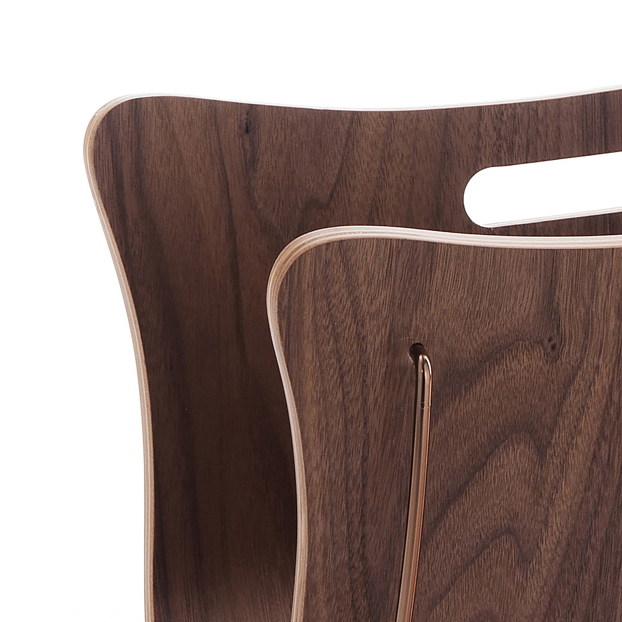 Porte-revues Tomasucci GALLA, en acier et bois, doré