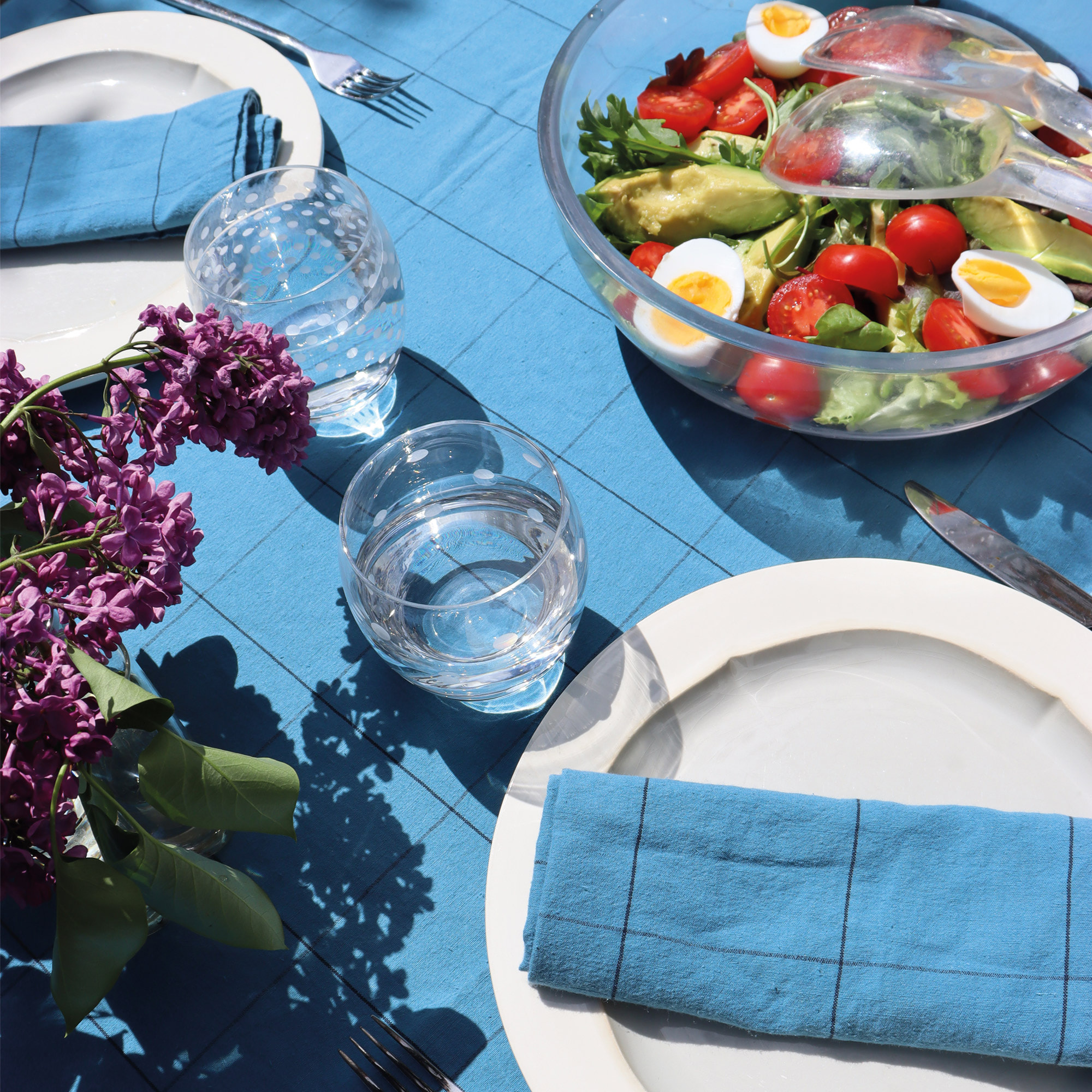 Nappe en lin et coton, TISSAGE GRAPHIQUE