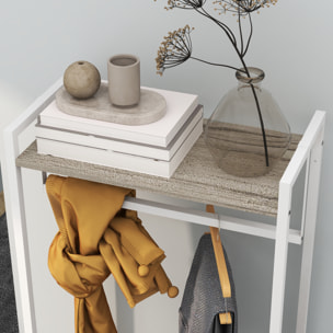 Perchero para Ropa Perchero Recibidor con 3 Cajones de Tela Barra para Colgar y Estante de Almacenamiento para Pasillo Dormitorio Sala de Estar 58,5x30x178 cm Natural