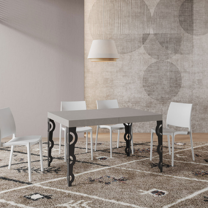 Tavolo allungabile 90x120/224 cm Karamay cashmere gambe antracite