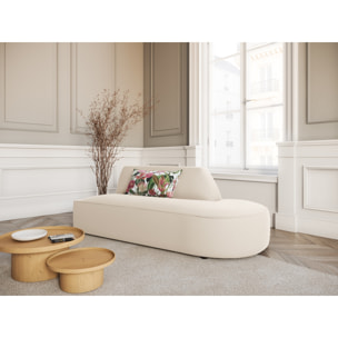 Canapé modulable droit "Charles" 2 places en velours beige