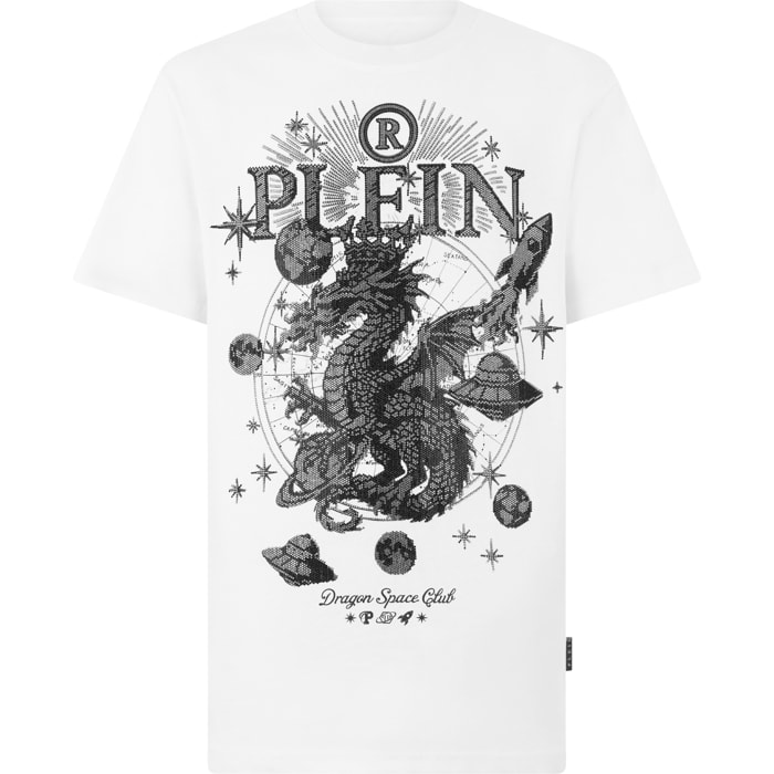 PHILIPP PLEIN Camiseta de cuello redondo y manga corta DRAGON