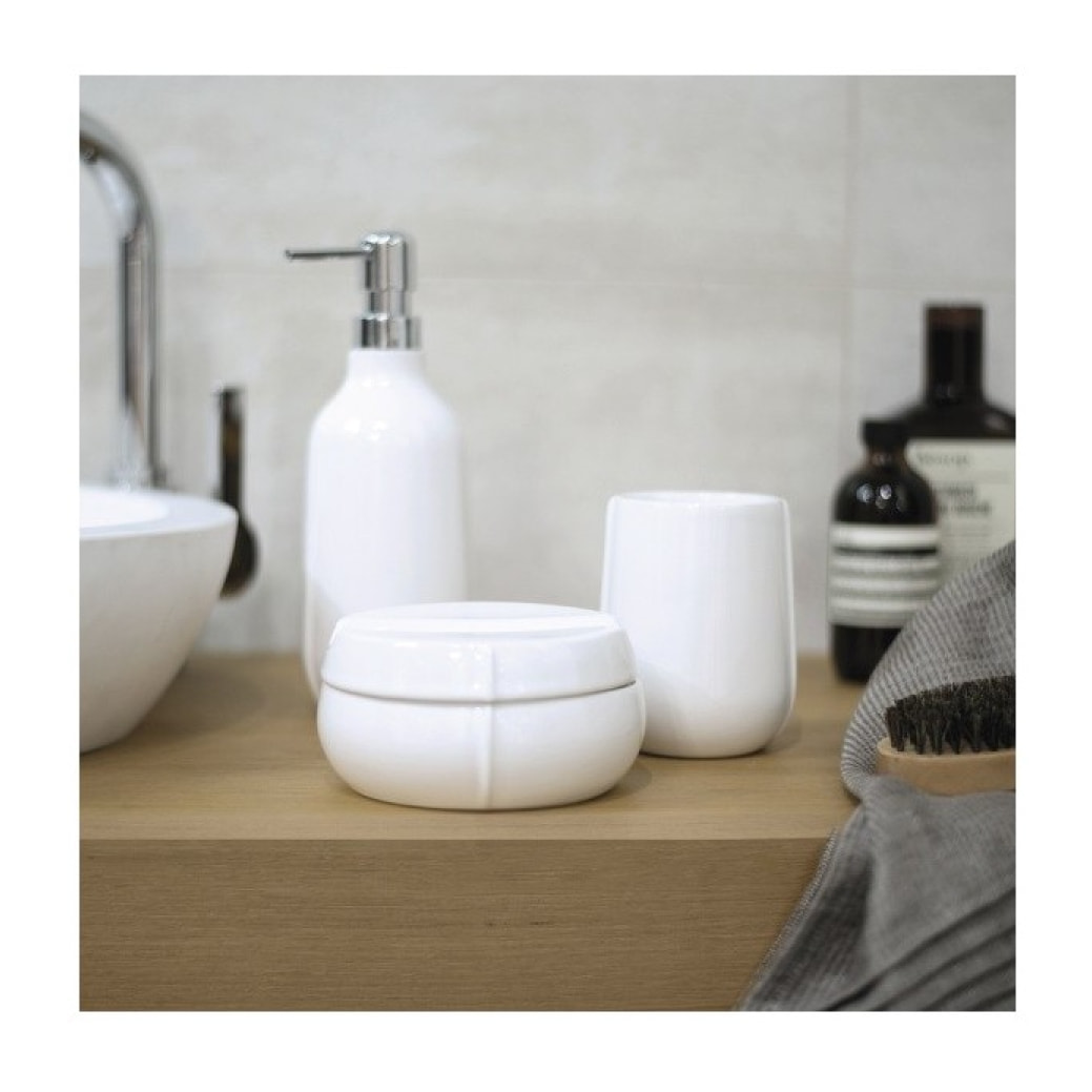 Distributeur de savon Céramique SENSE Blanc shinny Elements by Spirella