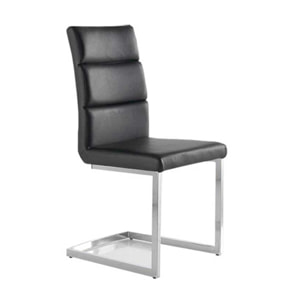 Set de 4 sillas – Polipiel y estructura cromada