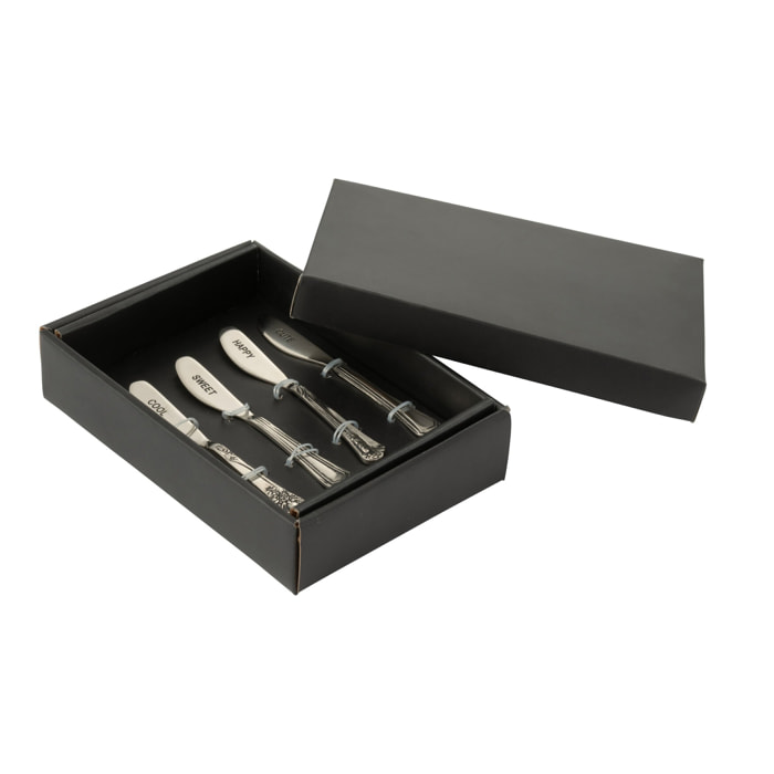 J-Line couvert - laiton - argent - boîte de 4