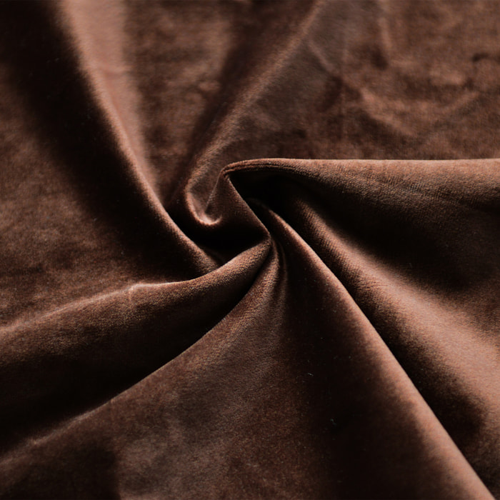 Tissu en velours uni ameublement - Marron Foncé