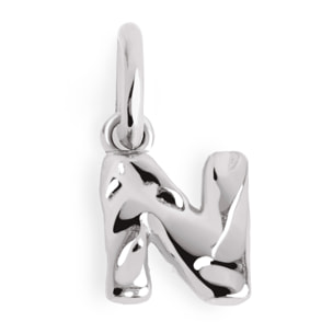 Charm Letter Organic in Argento