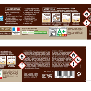 Mastic à bois avec durcisseur angles/gros trous chêne moyen 500ml - SINTO - 139711