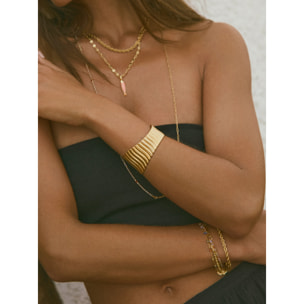 Brazalete Cordelia Acero Baño Oro