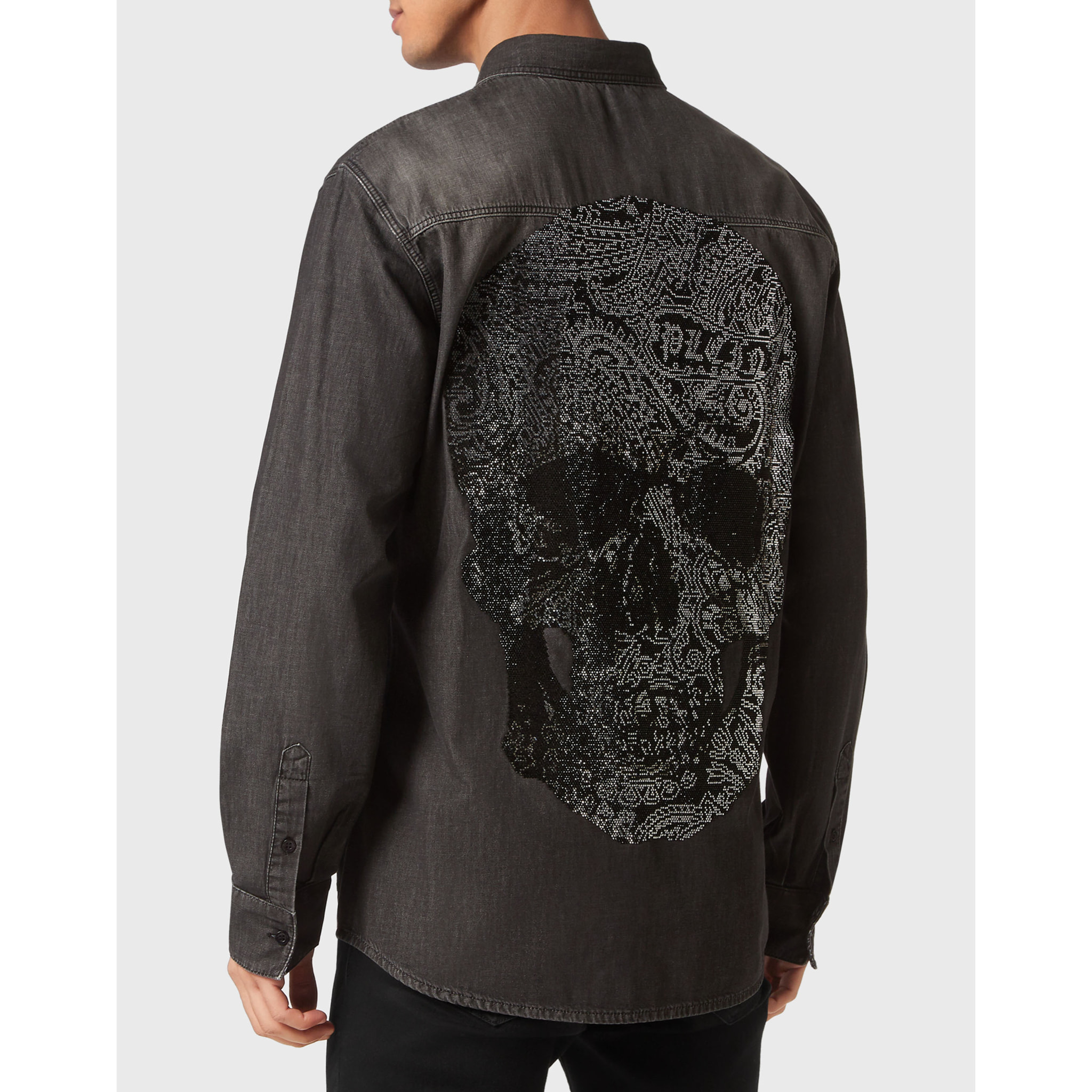 PHILIPP PLEIN Denim Shirt PAISLEY