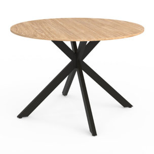 Table repas extensible Soline - Bois / Noir