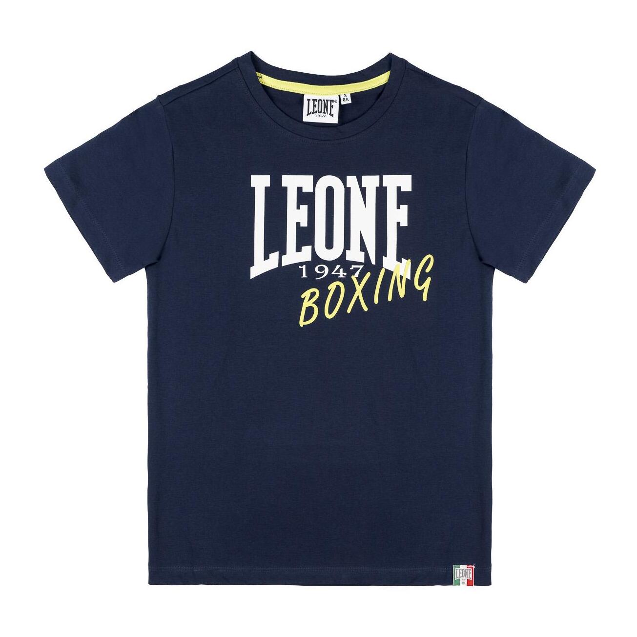 Leone Denim Camiseta de algodón azul para niño