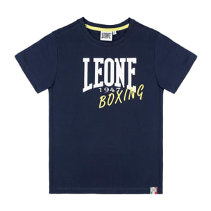 Leone Denim Camiseta de algodón azul para niño