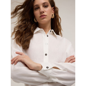 Motivi - Camisa de lino - Blanco