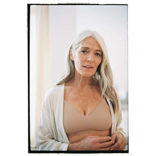 Reggiseno push-up imbottito senza cuciture beige senza ferretto