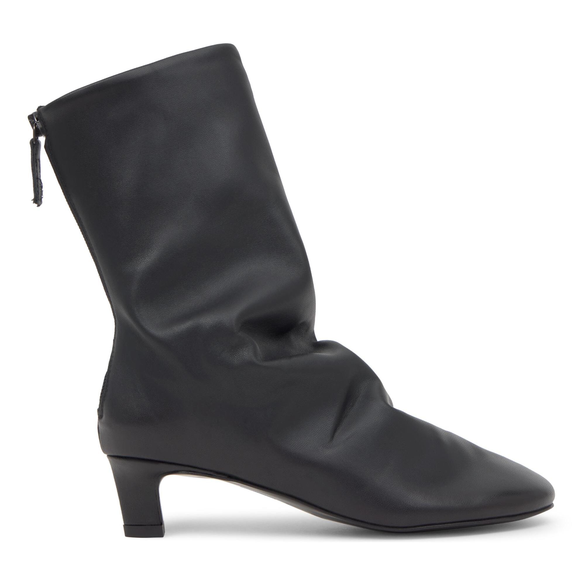 Botín de tacón Alegra en napa con cierre de cremallera