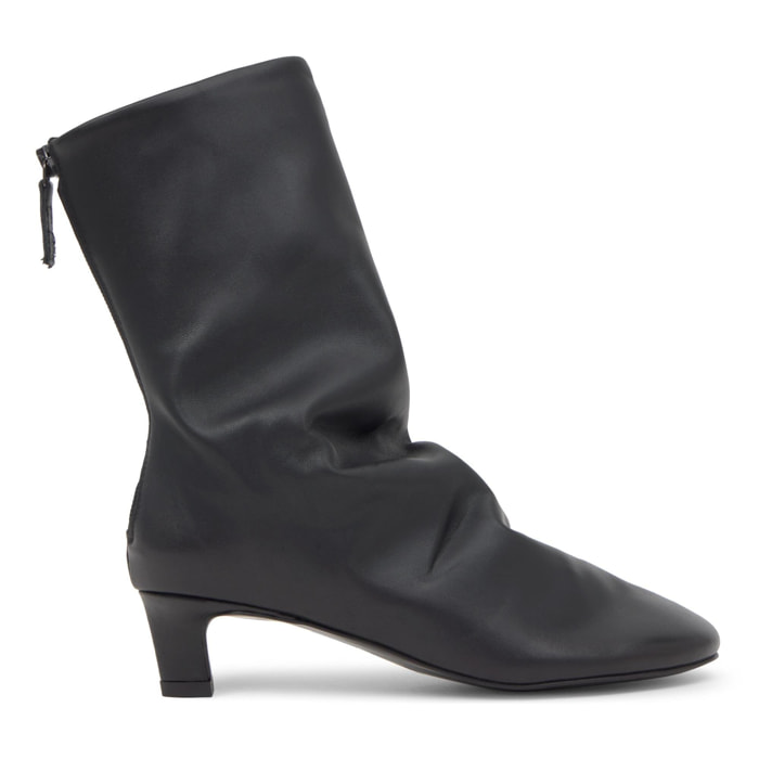 Botín de tacón Alegra en napa con cierre de cremallera
