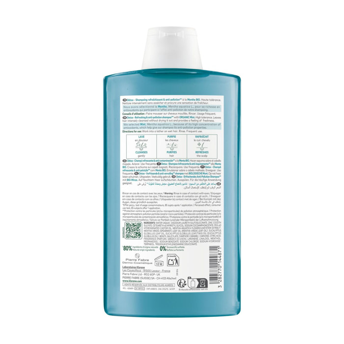 Shampoing - Détox à la Menthe Bio - Cheveux Normaux