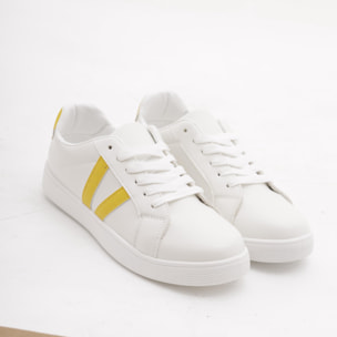 SNEAKERS CHOCOLA' BIANCO E GIALLO