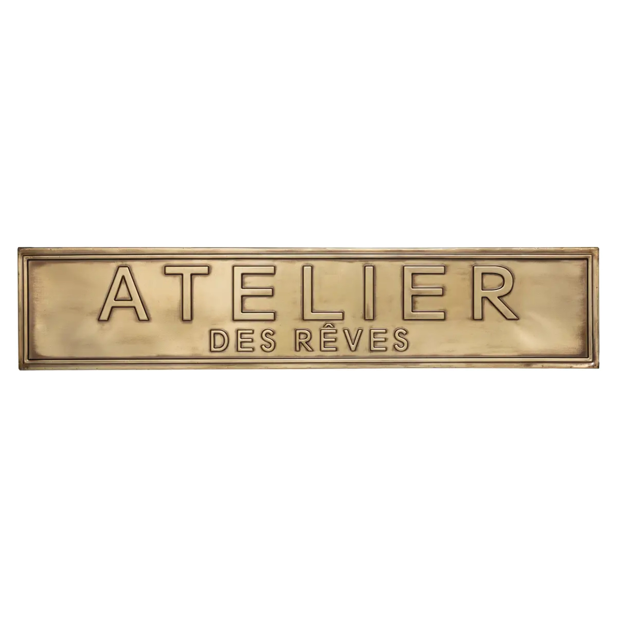 Déco murale métal embossé 99x20cm