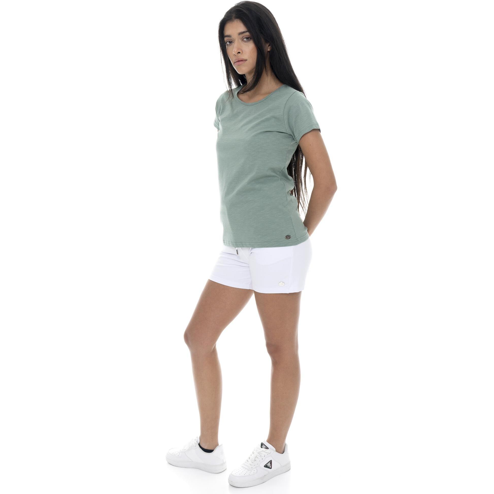 Leone Camiseta básica de mujer de manga corta