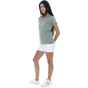 Leone Camiseta básica de mujer de manga corta