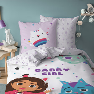 Parure de lit imprimée 100% coton, GABBY ET LA MAISON MAGIQUE FUNNY