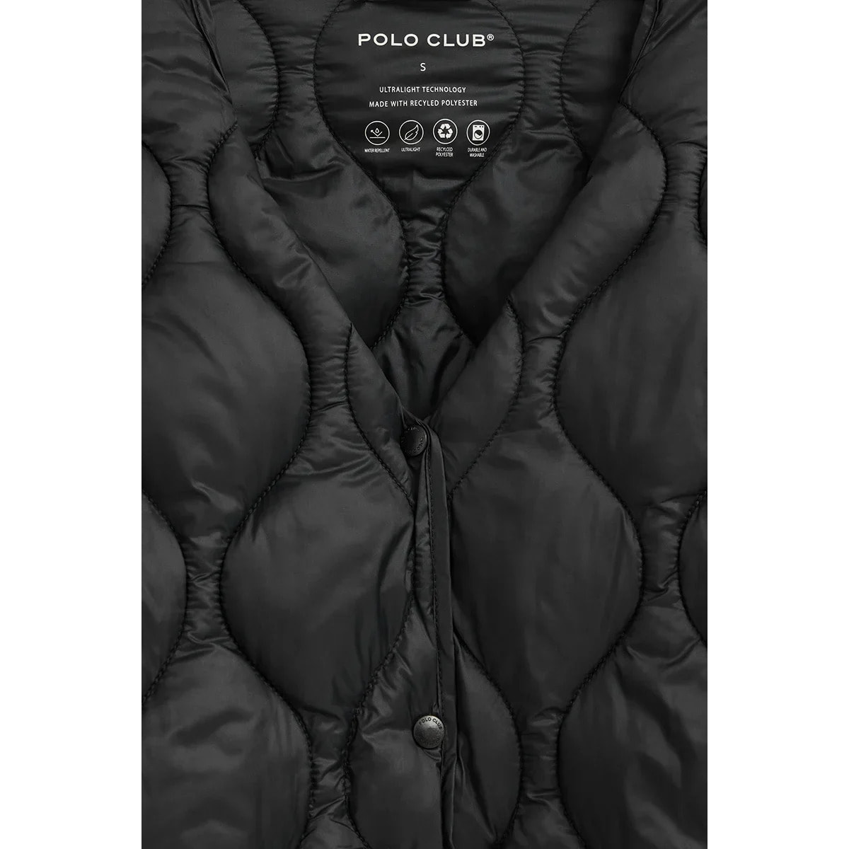 Chaqueta ultraligera Paloma negra con logo Polo Club