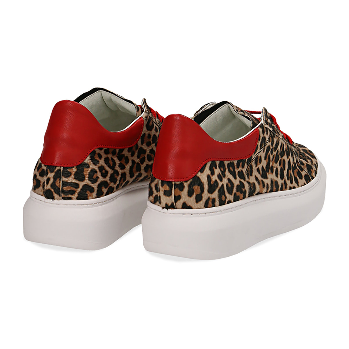 Sneakers leopard in microfibra