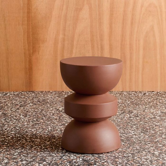 Table d'appoint, bout de canapé, table de chevet métal Ø32 x H43,5cm ASSA