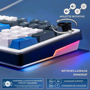 Clavier gamer THE G-LAB KEYZ ELITE 400 HE BW Magnetique