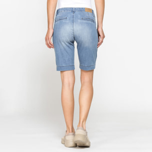 BERMUDA MOD.785C IN DENIM STRETCH 8oz. Vita e gamba regolari.SPINTECH ELASTIC COTONE SULLA PELLE