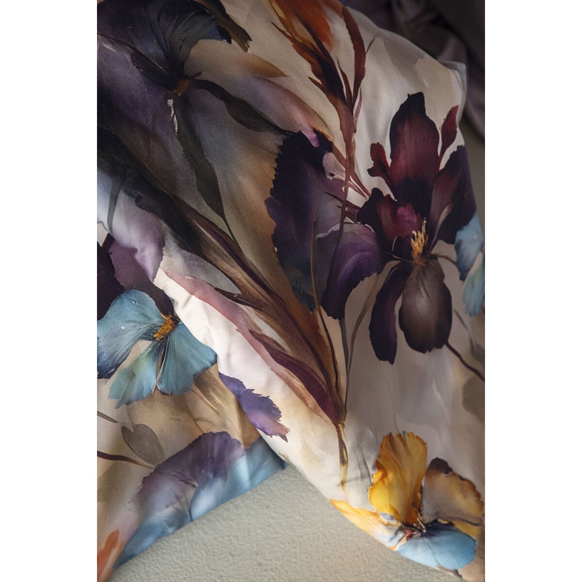 Parure housse de couette et taies oreiller 100% Satin de Coton imprimé