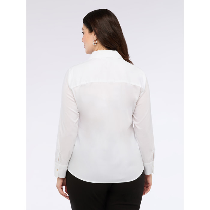 Fiorella Rubino - Camicia in cotone stretch - Bianco