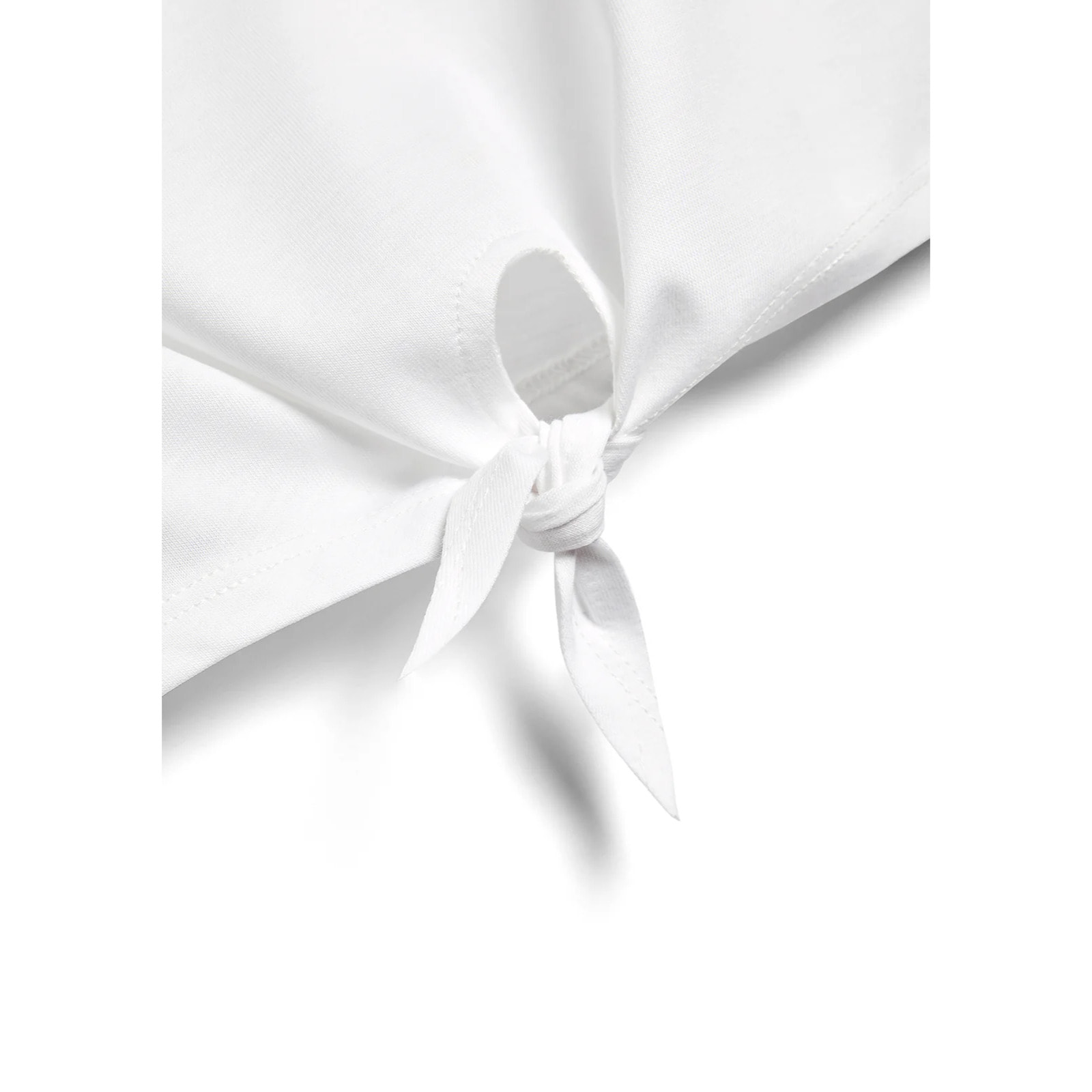 Camiseta de Niña Con Nudo en Blanco