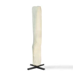 Parasol Sombra 360° rectangle avec housse de protection - Crème