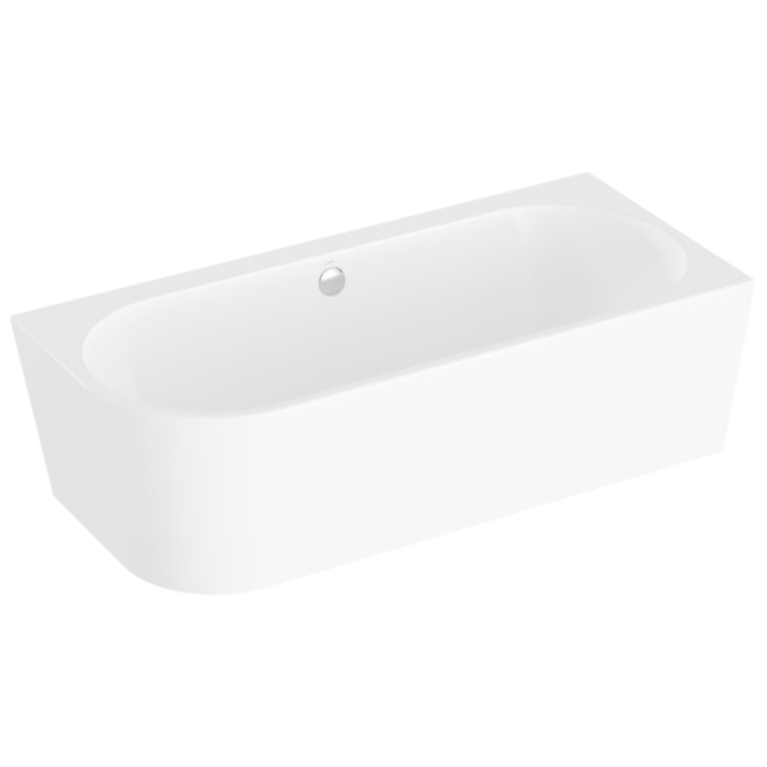 Baignoire murale angle à droite VITRA Geo 180x80 + pieds + siphon standard