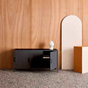 Meuble TV industriel métal 3 portes 120cm ALABAMA