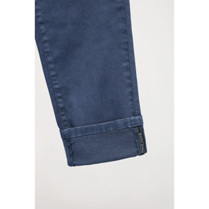 Pantaloni casual blu denim slim con logo Polo Club sulla tasca posteriore