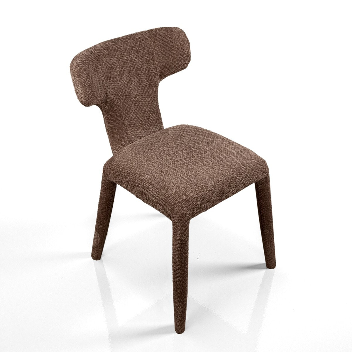 Lot de 2 chaises de salle à manger Tomasucci HERD, en tissu, marron, 60 × 50 × 81 cm