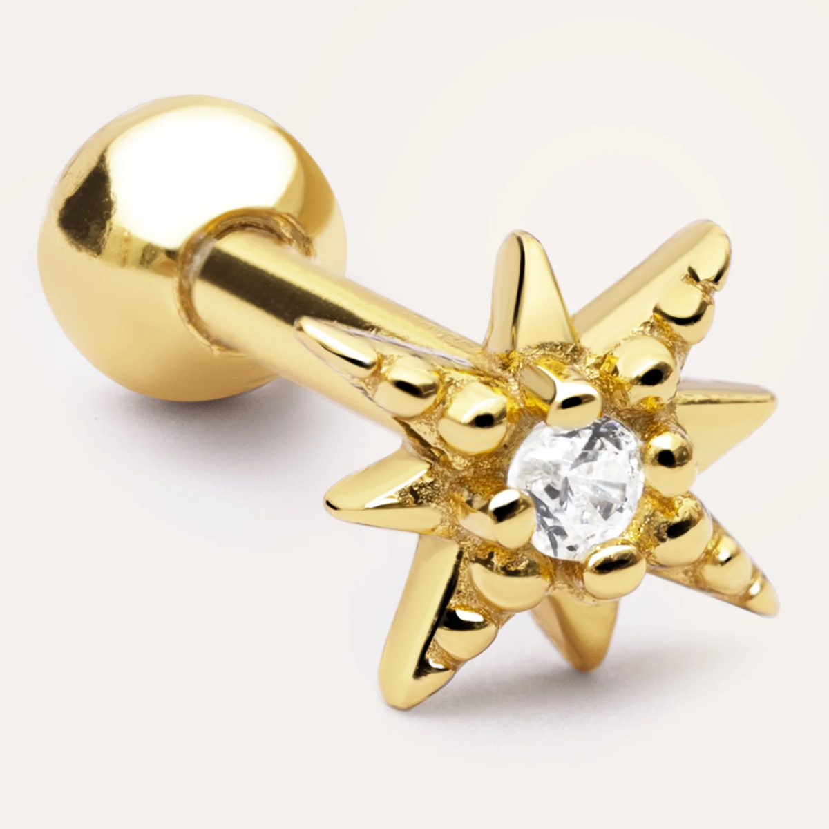 Orecchino Stella  Argento Placcato Oro