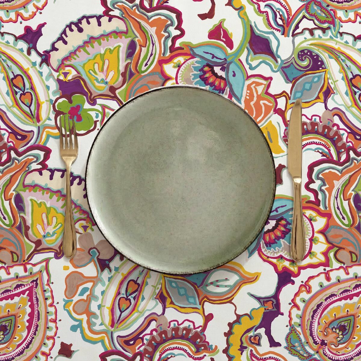Mantel antimanchas India - 100% algodón -