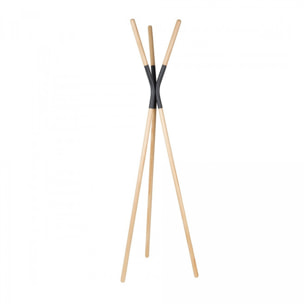 Pinnacle - Porte-manteaux scandinave bois : Couleur - Gris anthracite.