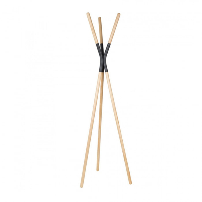 Pinnacle - Porte-manteaux scandinave bois : Couleur - Gris anthracite.