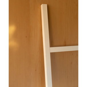 Escalera de madera maciza en tono blanco de 150x41cm Alto: 150 Largo: 41 Ancho: 3.5